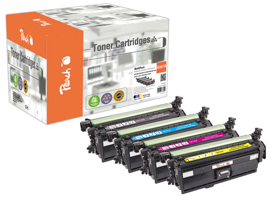 Peach 112236 toner cartridge 4 pc(s) Compatible Black, Blue, Pink, Yellow