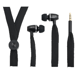 LogiLink HS0025 headphones/headset Wired In-ear Calls/Music Black