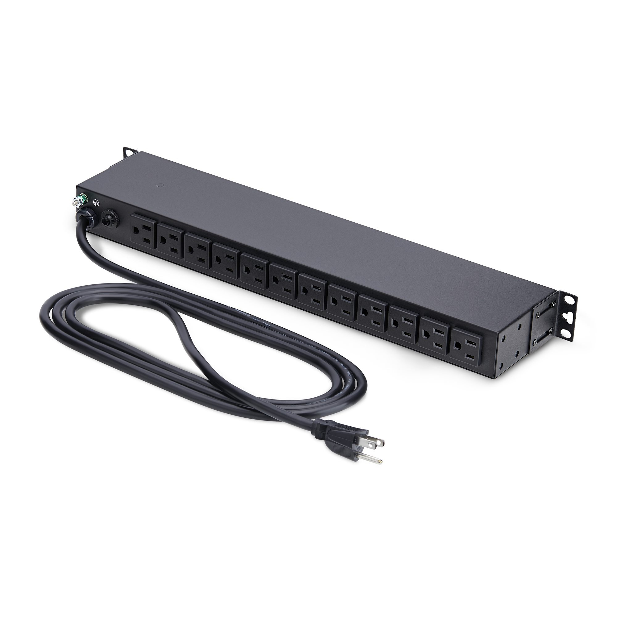 StarTech.com 13-Outlet Rackmount PDU, 1U Server Power Strip with 1x Front and 12x Rear Ports, Mounted Power Distribution Unit for 19-Inch Racks and Cabinets – image 2