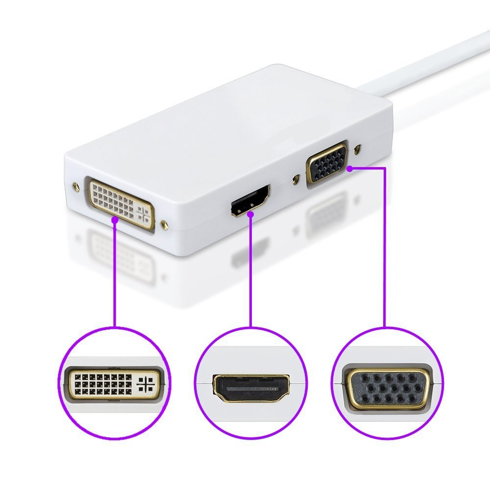 Ewent EW-140512-001-B-P laptop dock/port replicator Mini DisplayPort White – image 4
