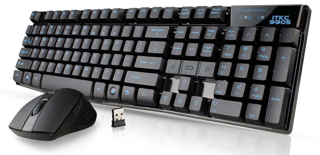 itek ITKC9905 keyboard Mouse included Universal RF Wireless Italian Black – image 1