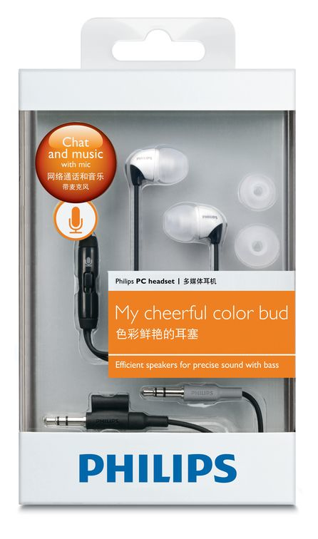 Philips SHM3700W/97 headphones/headset Wired In-ear Office/Call center Black, White – image 2