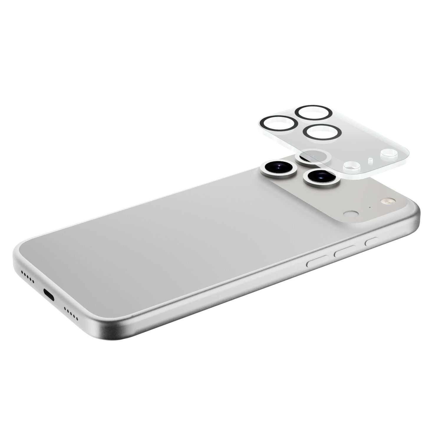 Protector cámara móvil - CellularLine CAMERA LENS, Para iPhone 17 Pro Max, Resistente a golpes y arañazos, Total protección