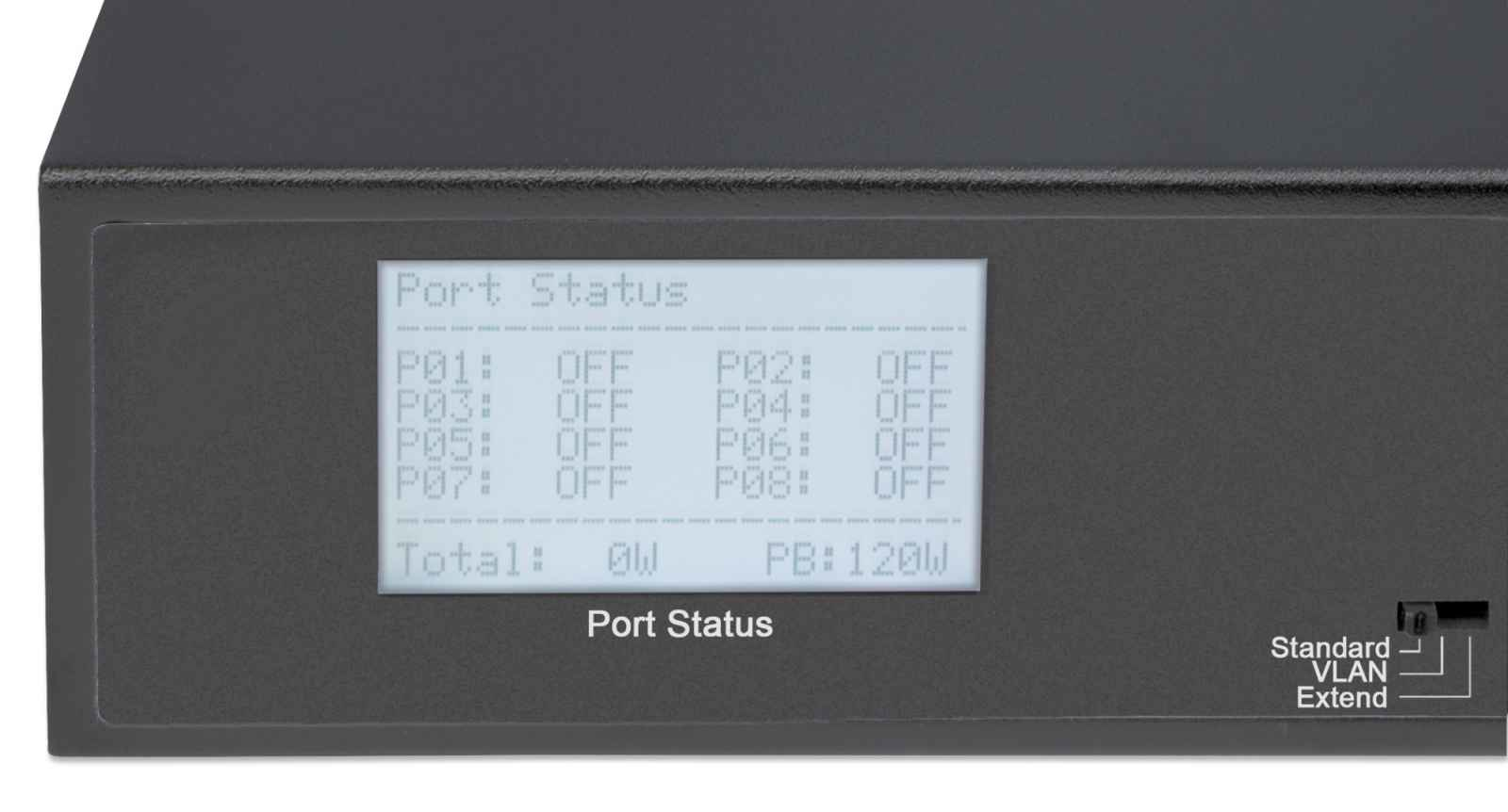 Intellinet 8-Port Gigabit Ethernet PoE+ Switch with 2 RJ45 Gigabit Uplink Ports and LCD Screen, LCD Display, IEEE 802.3at/af Power over Ethernet (PoE+/PoE) Comp – image 3