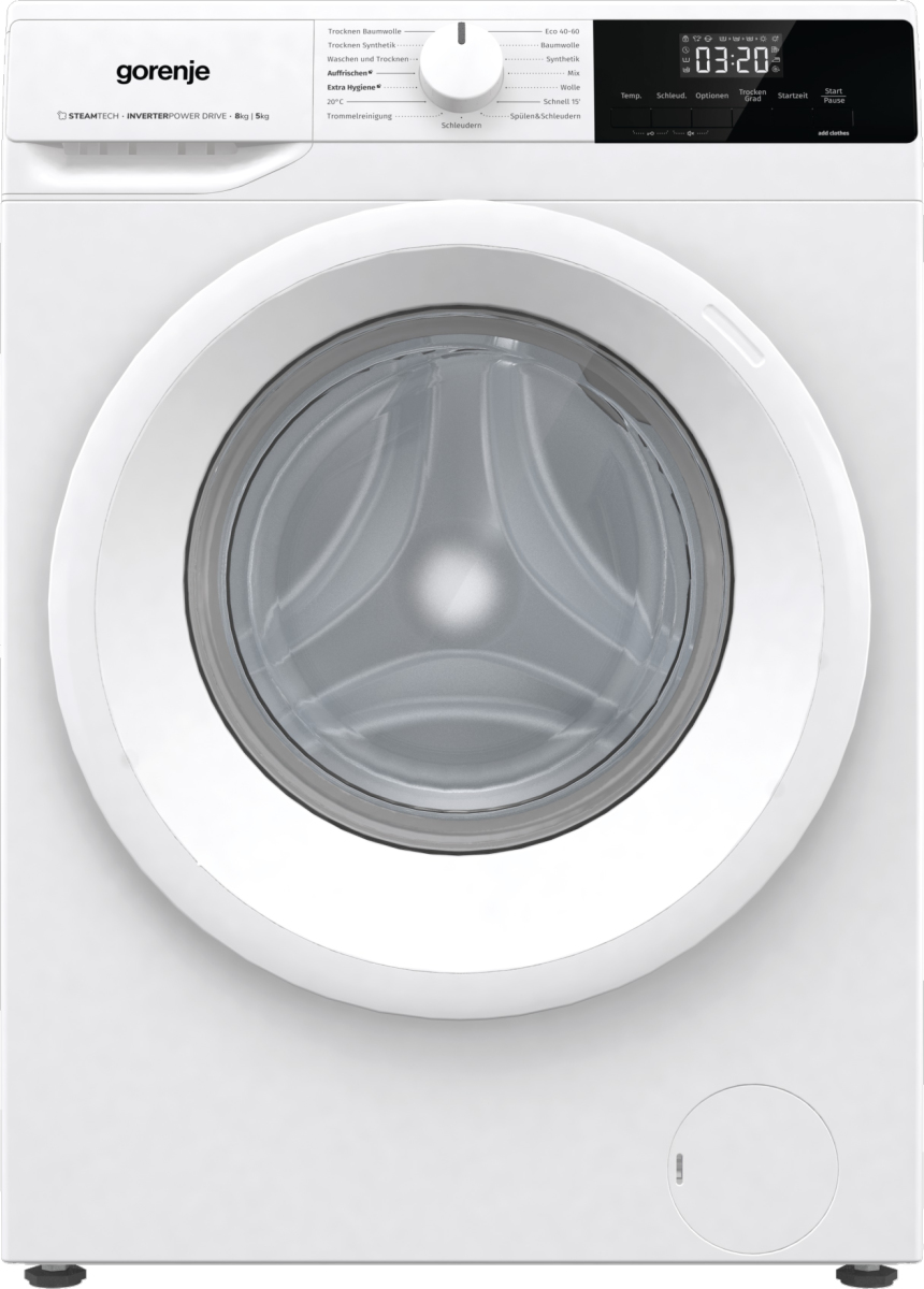 Gorenje W3D2A854ADPS/DE washer dryer Freestanding Front-load White