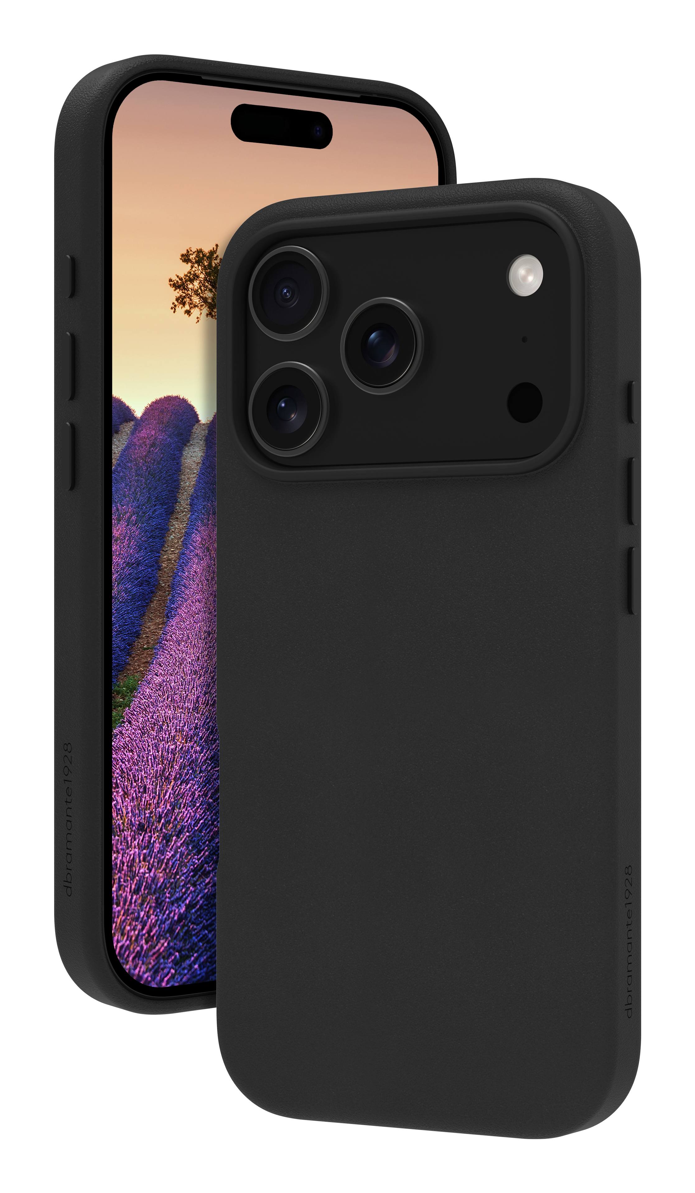 dbramante1928 Roskilde - Back cover for mobile phone - MagSafe compatibility - full-grain leather - black - for Apple iPhone 17 Pro