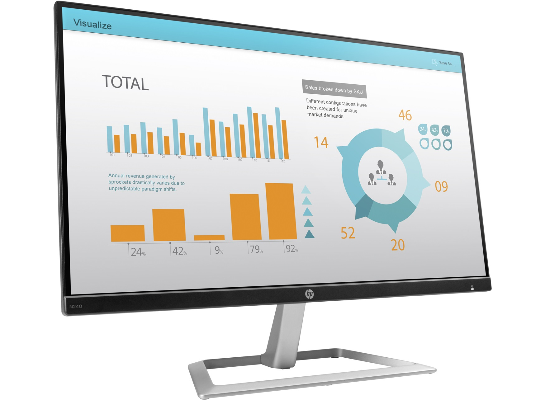 HP N240 computer monitor – image 3