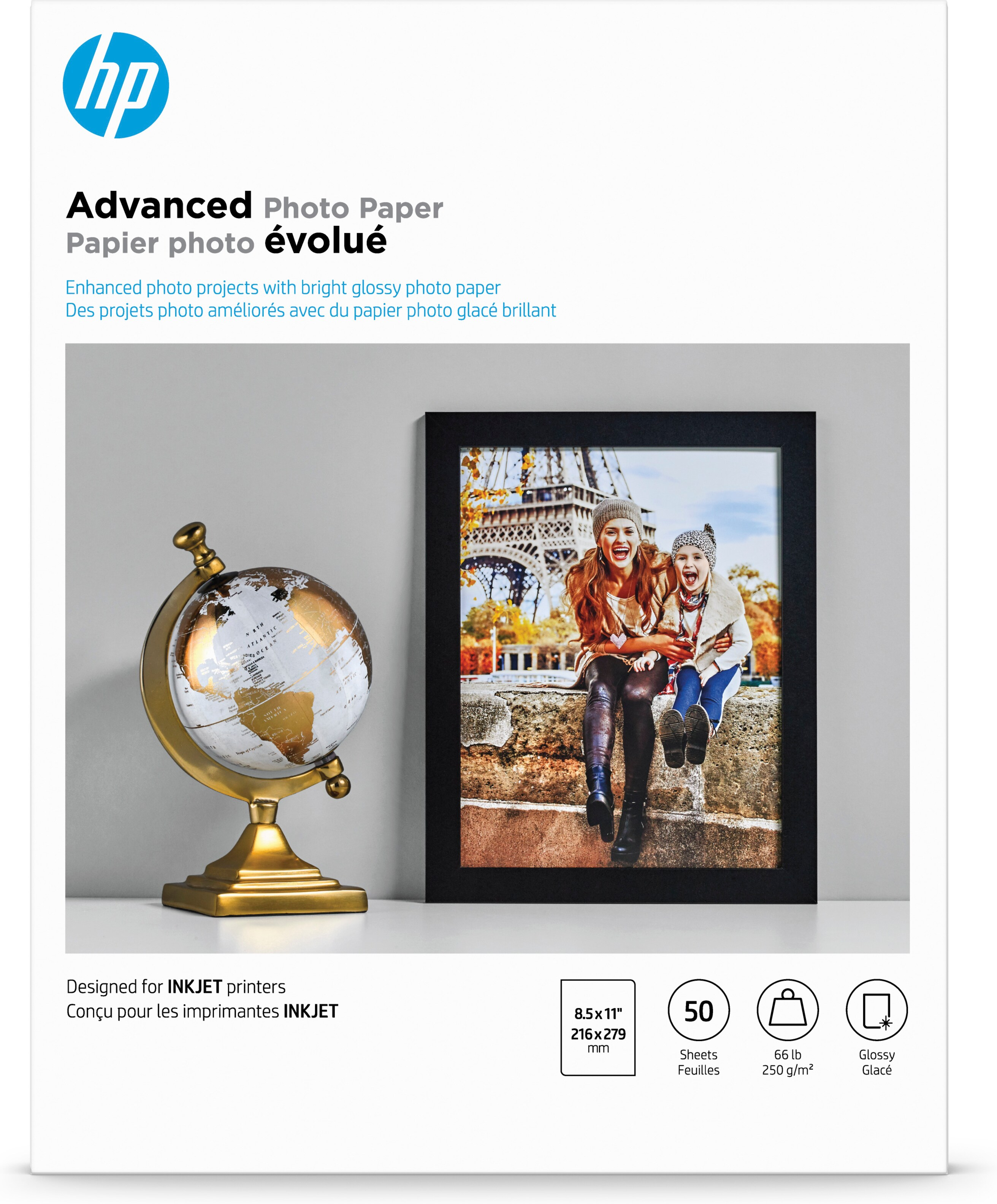HP Advanced Photo Paper  Glossy 8.5x11 50 Hojas - Q7853A