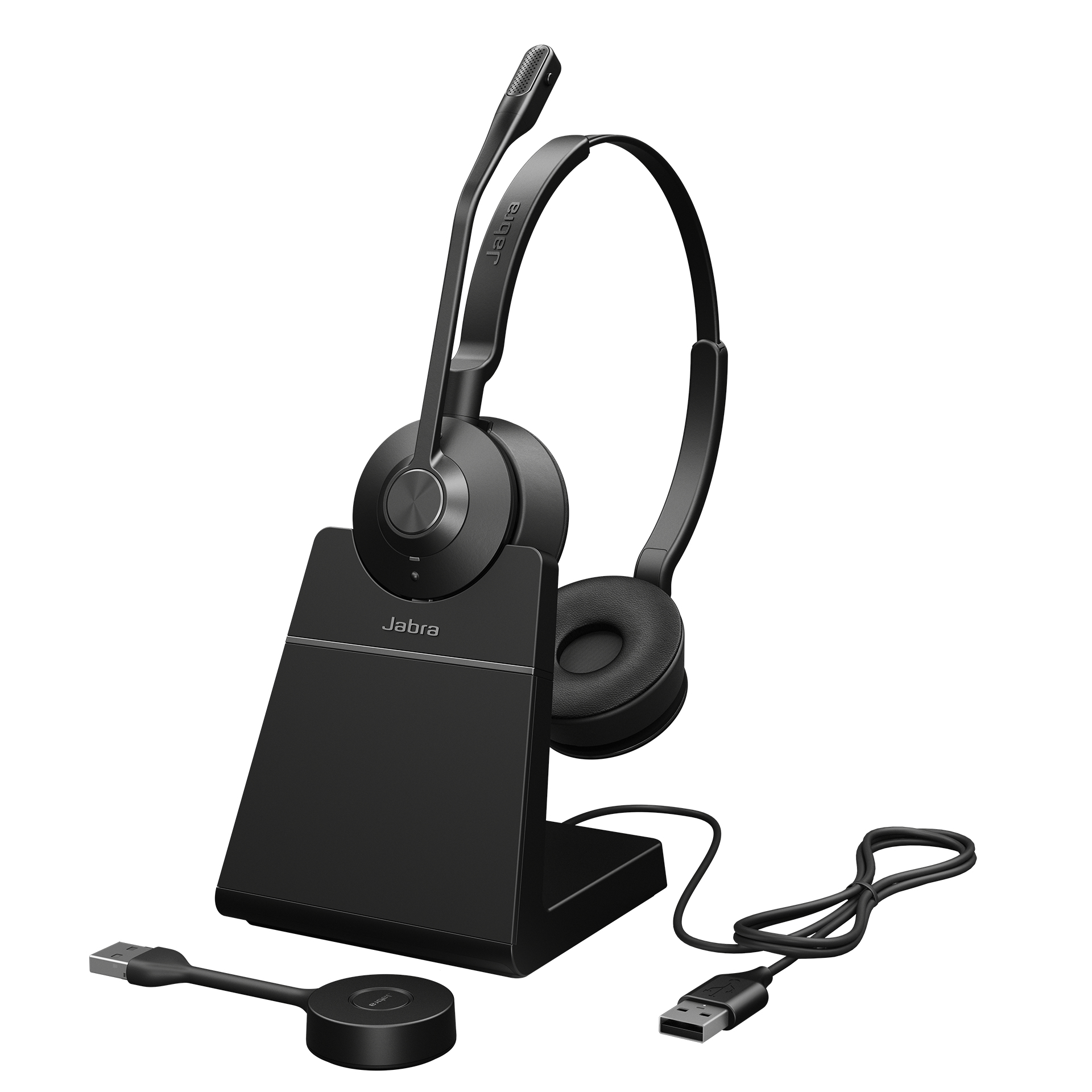 Jabra Engage 55 Headset Trådlös Huvudband Kontor/callcenter Bluetooth Laddningsställ Svart