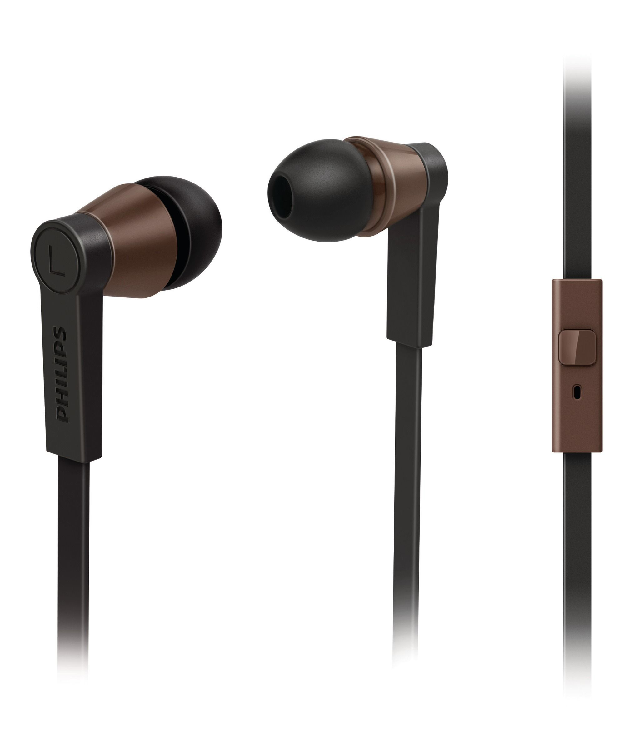Philips SHE5105BK/28 headphones/headset Wired In-ear Calls/Music Black, Brown