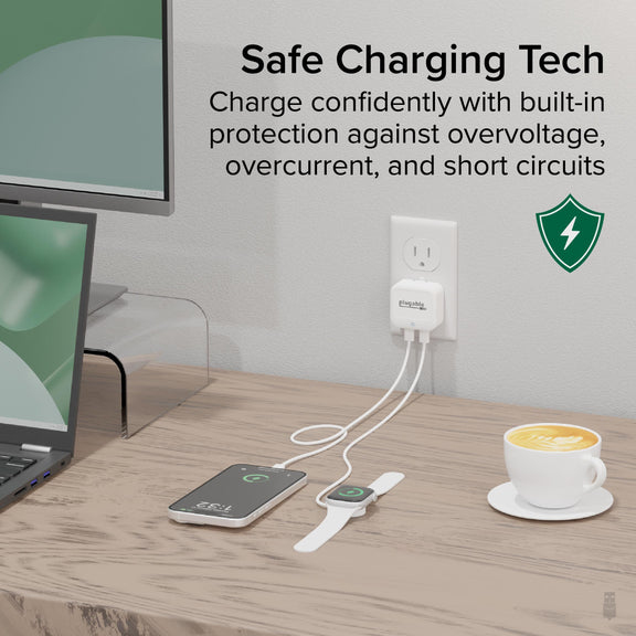 Plugable Technologies PS-40C2W mobile device charger Universal White AC Fast charging Indoor – image 5
