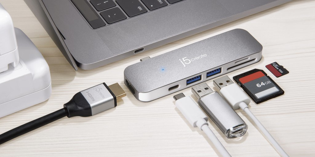 j5create JCD386 laptop dock/port replicator USB 3.2 Gen 1 (3.1 Gen 1) Type-C Grey – image 3