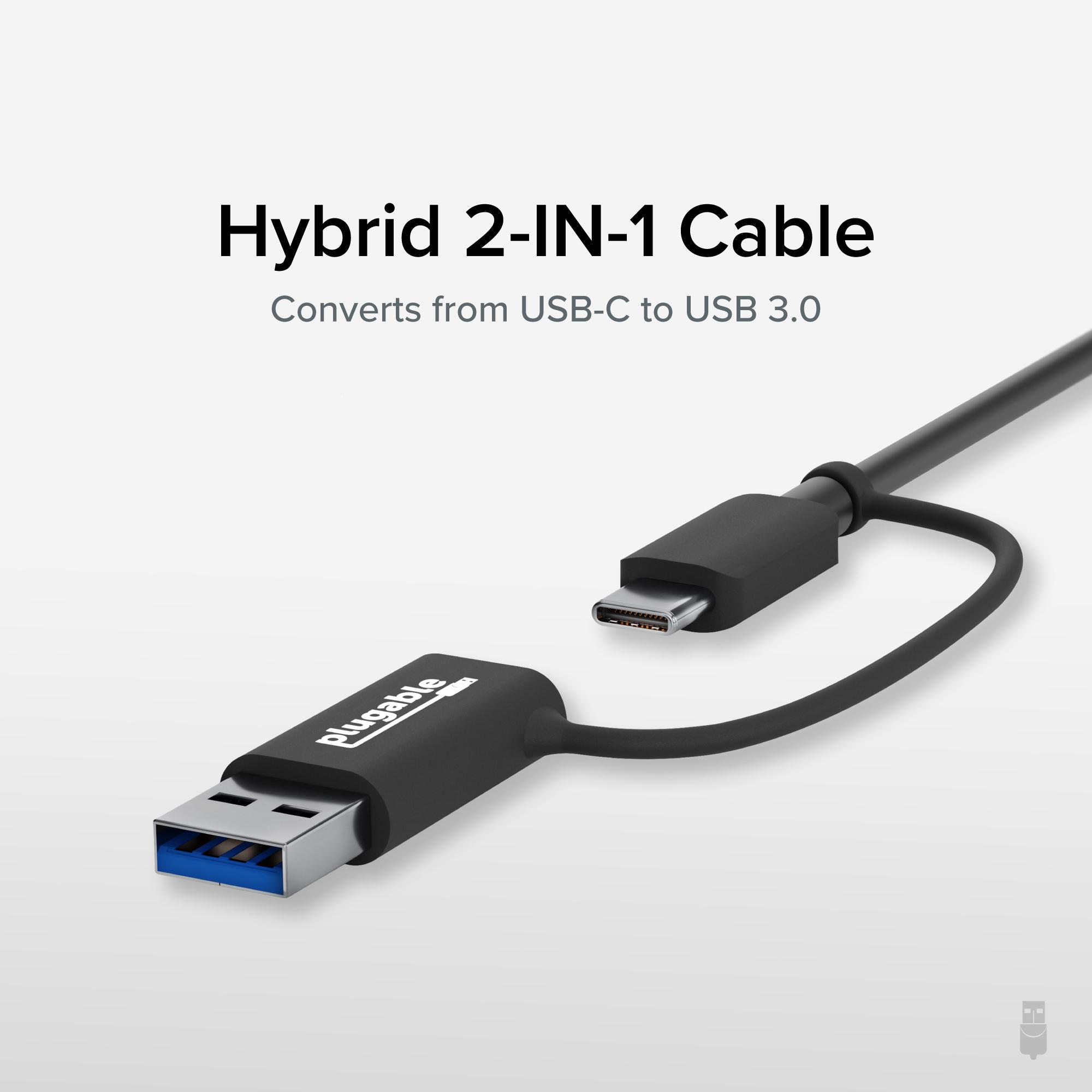 صورة محول شبكة Plugable USBC-E2500 2.5G Ethernet USB-C/USB 3.0، أسود