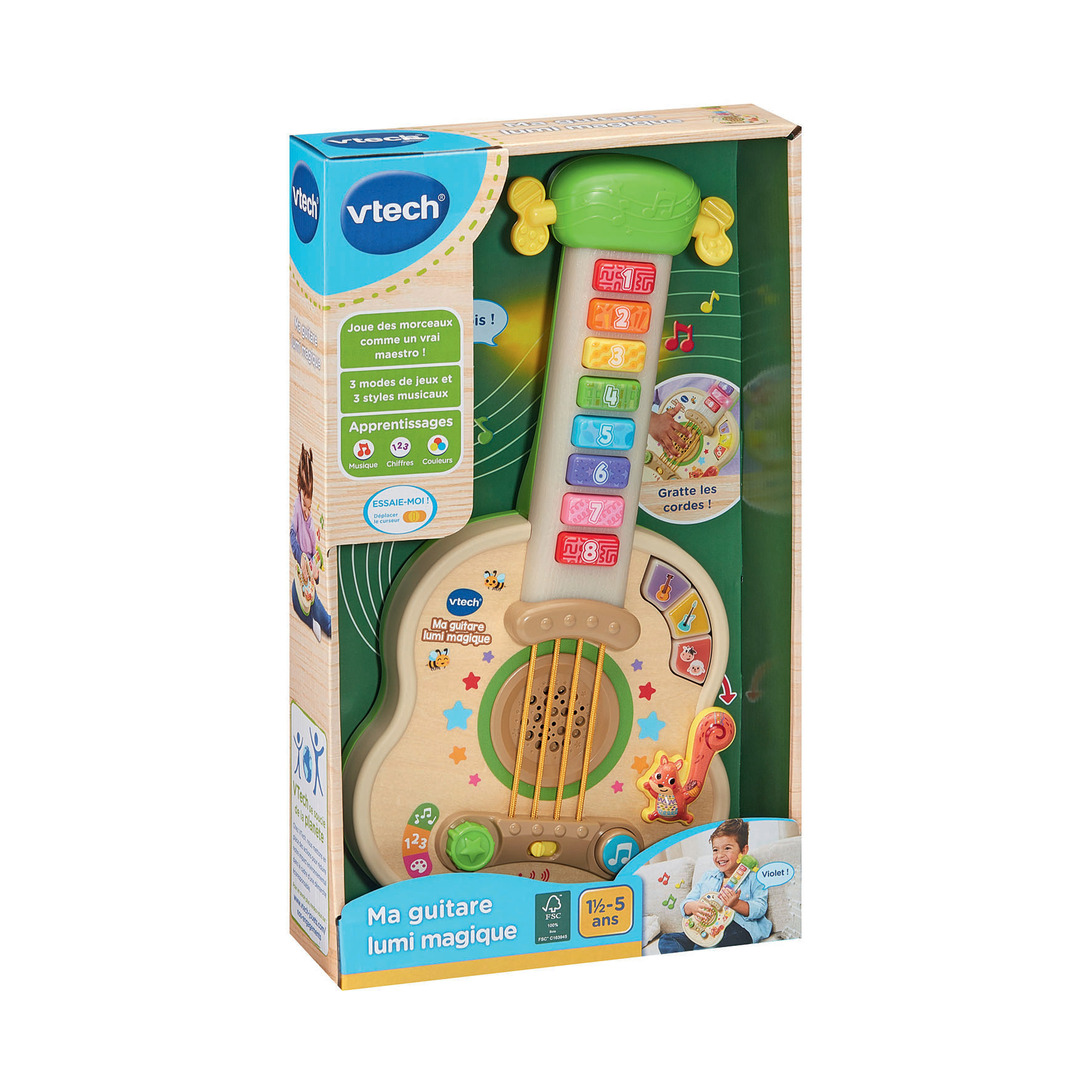 VTech MA GUITARE LUMI MAGIQUE (JOUET AVEC PARTIE BOIS CERTIFIE FSC) – image 3