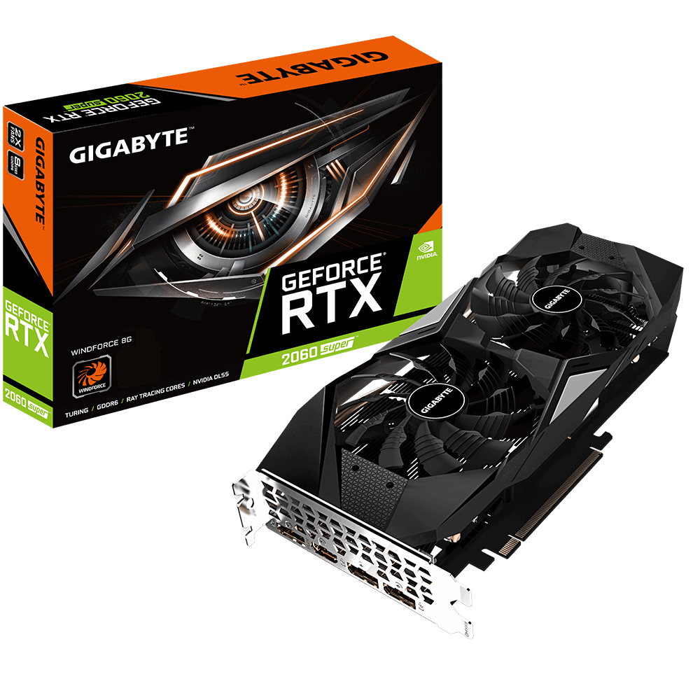 GIGABYTE GV-N206SWF2-8GD graphics card NVIDIA GeForce RTX 2060 SUPER – image 1