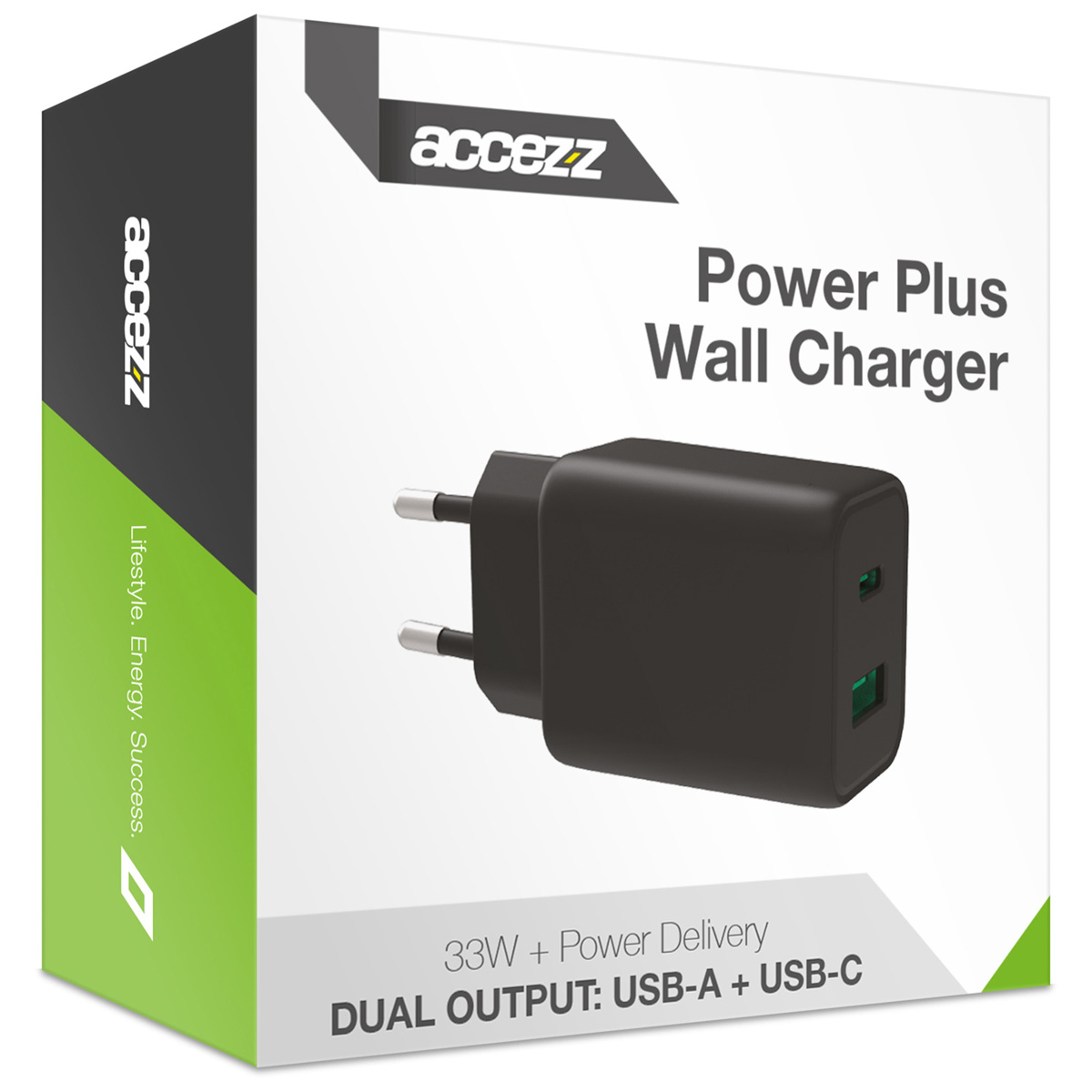 Accezz SH00049955 mobile device charger Universal Black AC Fast charging Indoor – image 2
