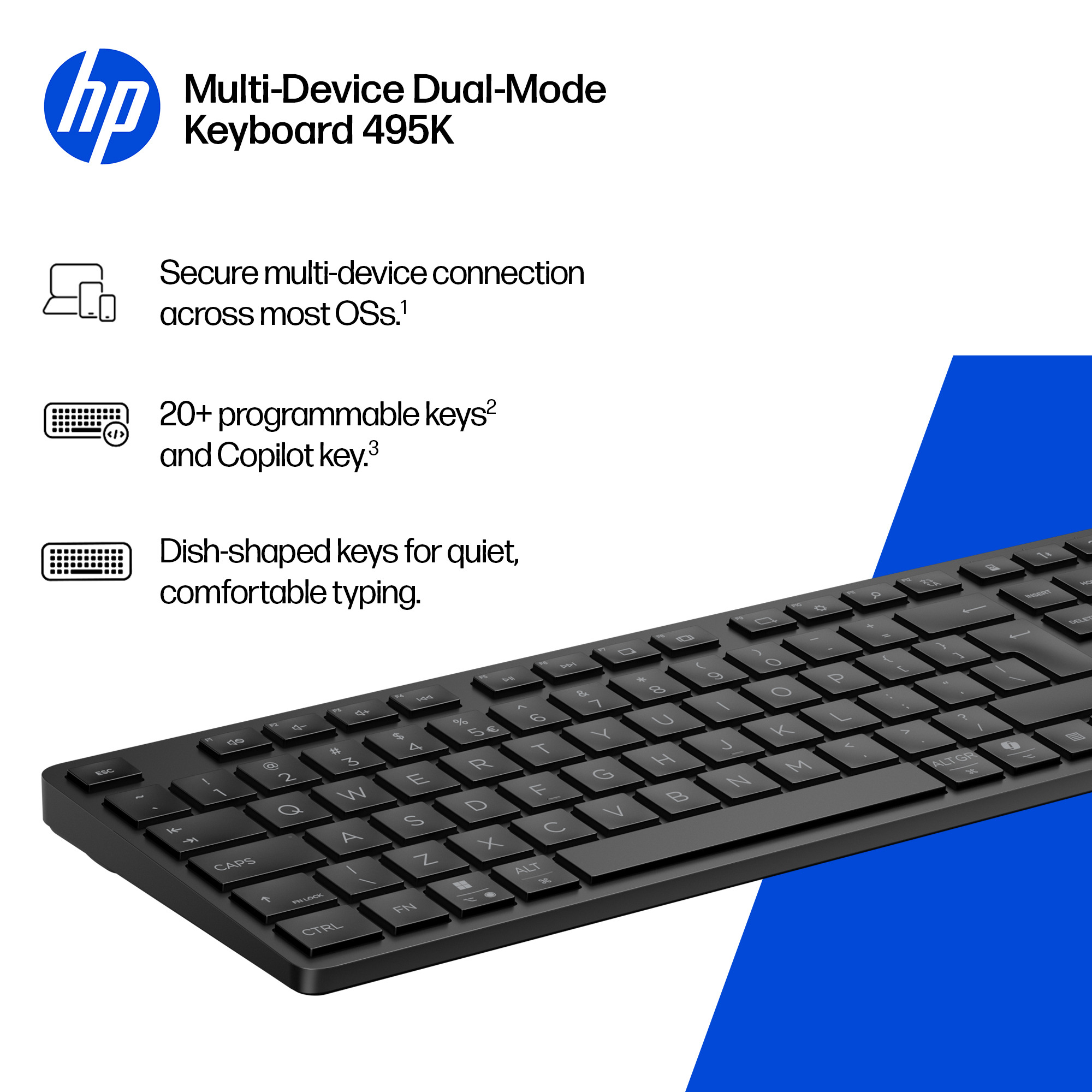 HP 495K Multi-Device Dual-Mode Keyboard – image 3