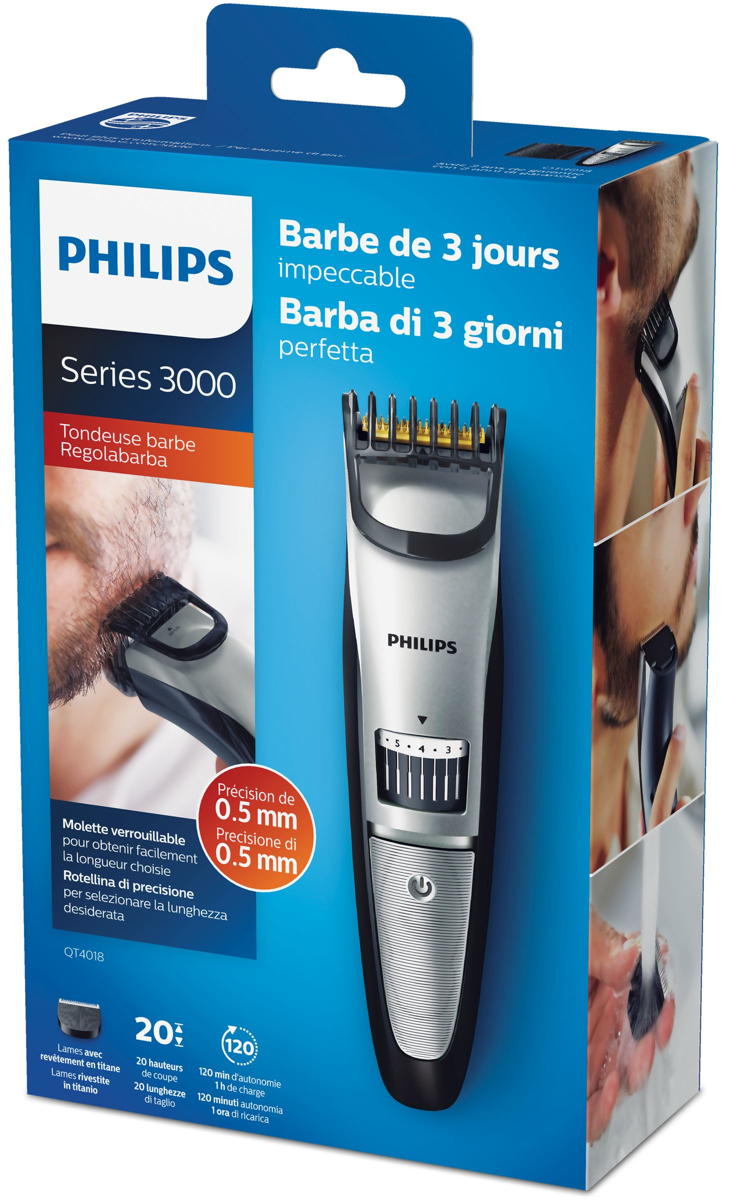 Philips BEARDTRIMMER Series 3000 QT4018/15 beard trimmer AC 20 – image 3