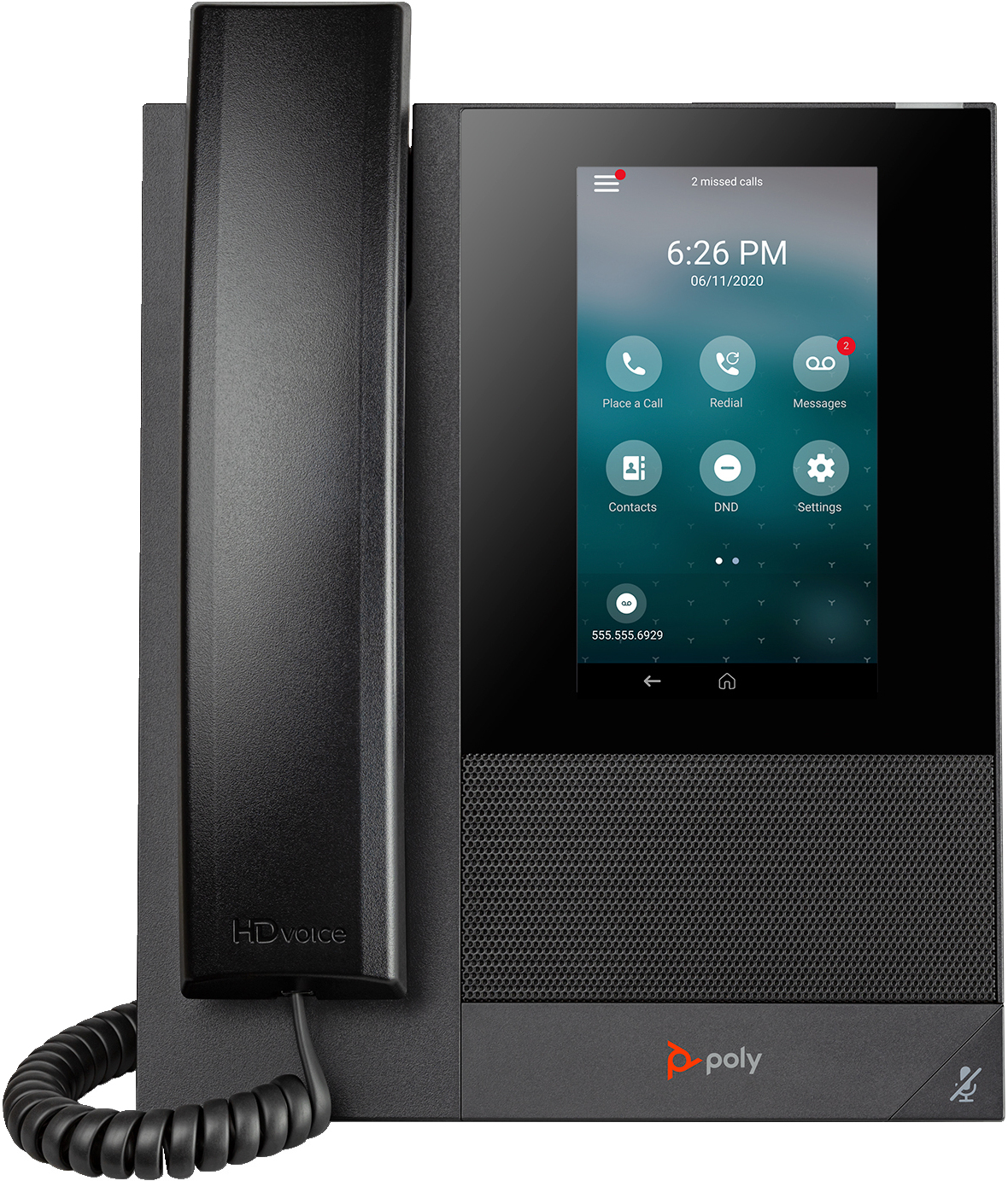 POLY Téléphone multimédia professionnel CCX 400 avec Open SIP et compatible PoE