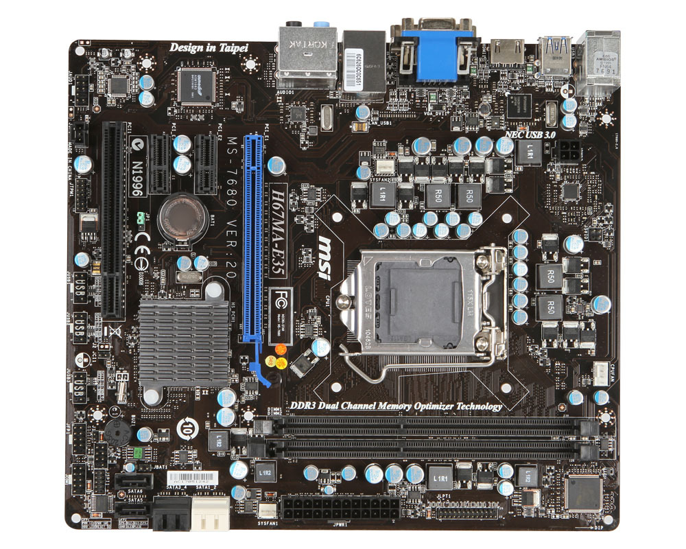 MSI H67MA-E35 motherboard LGA 1155 (Socket H2) micro ATX – image 2