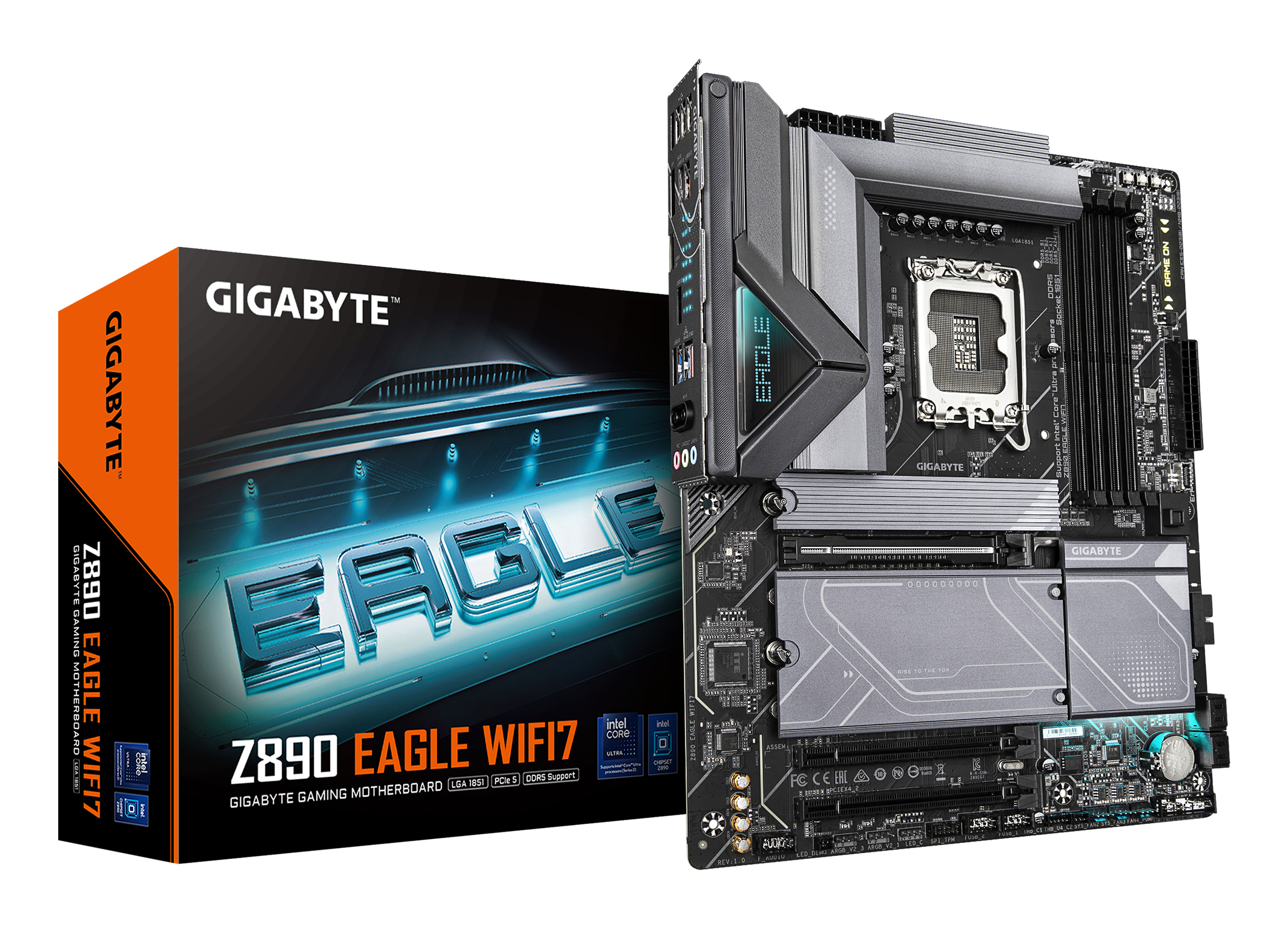 Tarjeta Madre Gigabyte Z890 Eagle WiFi7 - Socket 1851 - 4x DDR5 8800MHz - DP - ATX - Wi-Fi 7/BT - Z890 EAGLE WIFI7