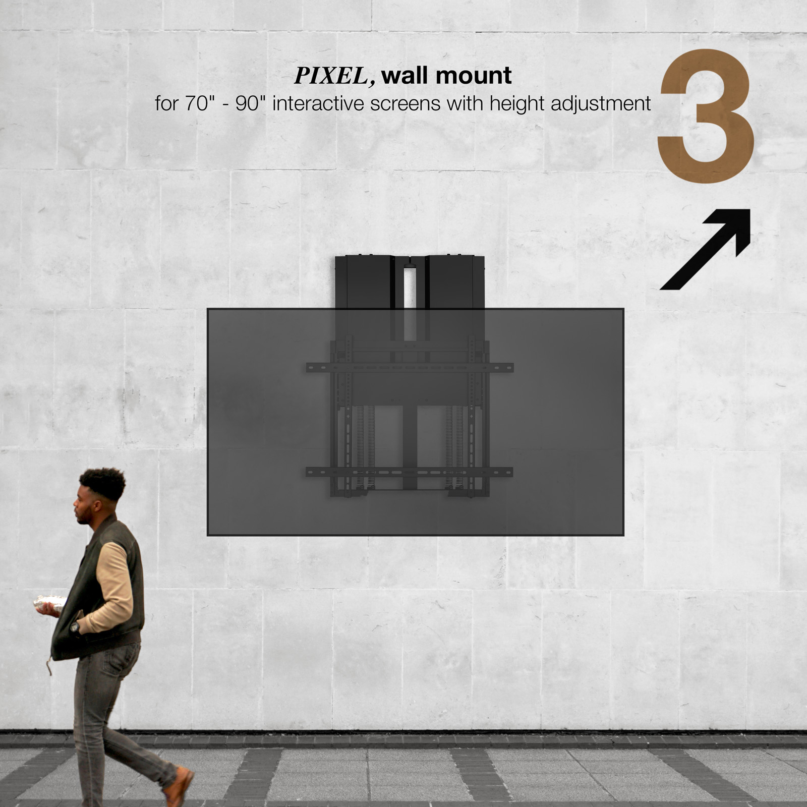 TooQ Píxel Adjustable Wall Mount for Interactive Displays – image 7
