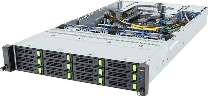 GIGABYTE R284-S93-AAL1 LGA 4710 Rack (2U) Black, Steel