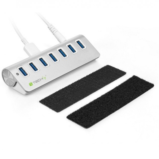 Techly Hub USB 3.0 Super Speed ​​7 Ports A Female Aluminum IUSB3-TLY730 – image 6