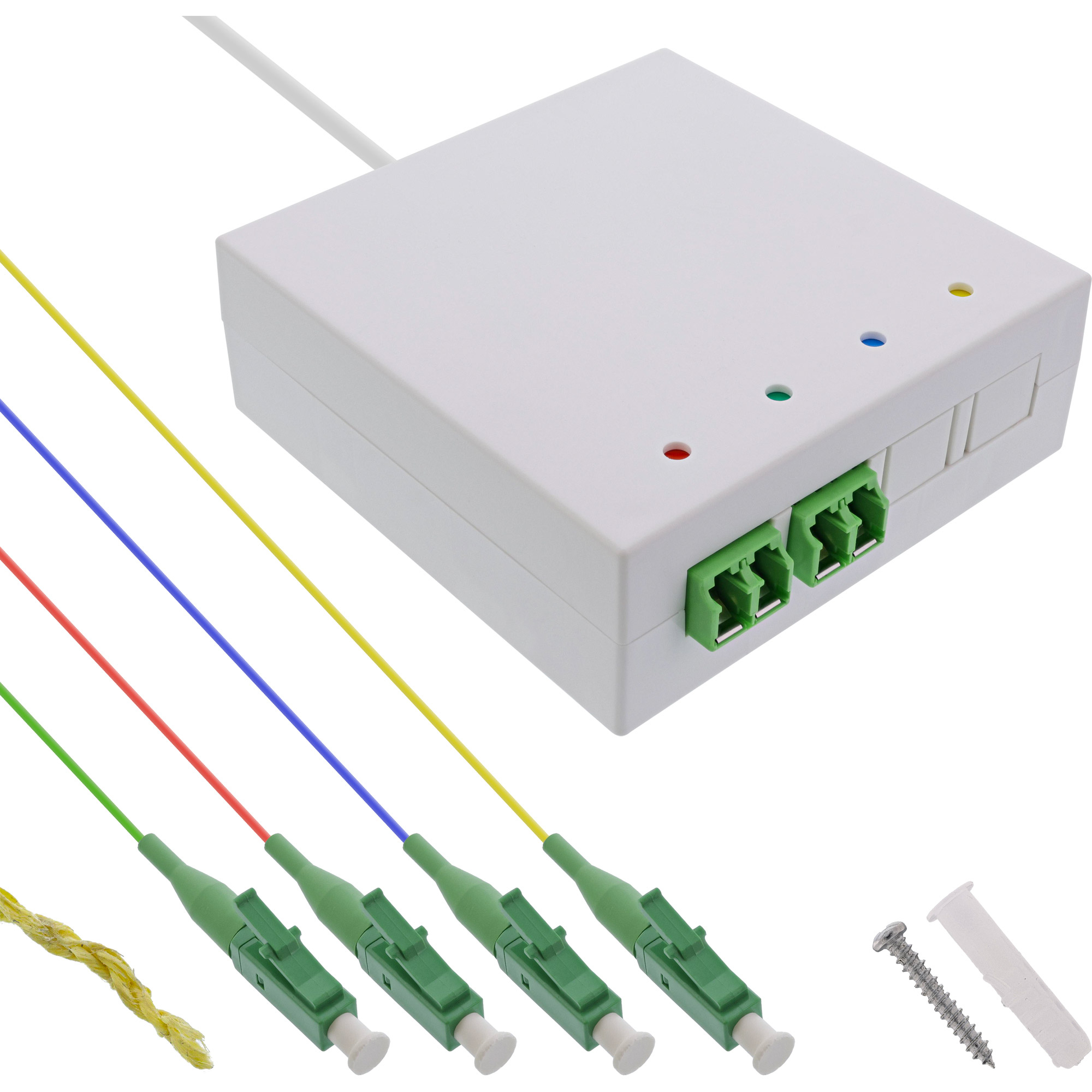 InLine Box di connessione FTTH preassemblato 4x LC/APC 9/125m 15m