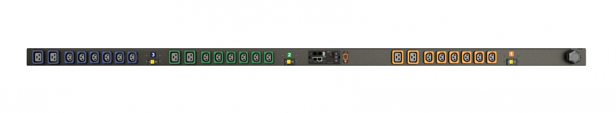Vertiv MN03E8W1-24PH68-6PS6B0A10-S power distribution unit (PDU) 24 AC outlet(s) 0U Black