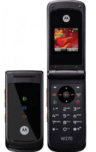 Motorola W270 4.06 cm (1.6") 94 g Black Feature phone