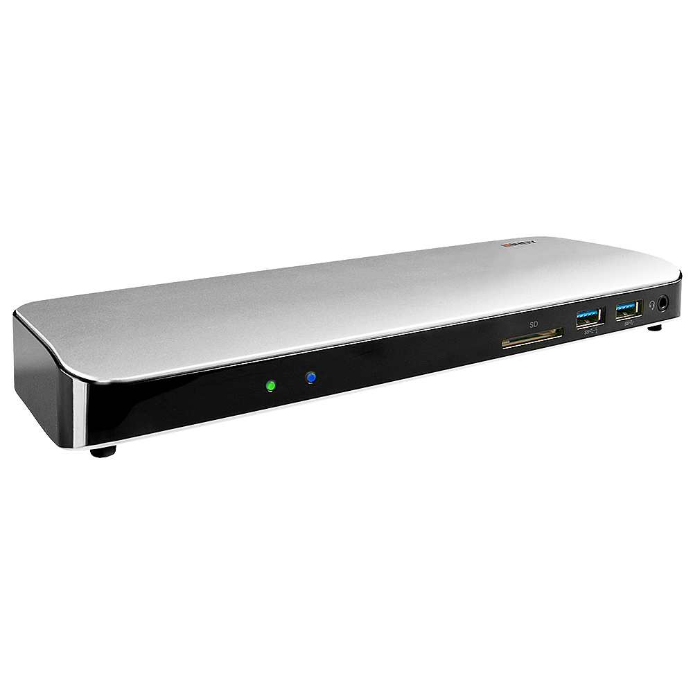 Lindy 43903 laptop dock/port replicator Wired Thunderbolt 3 Black, Silver
