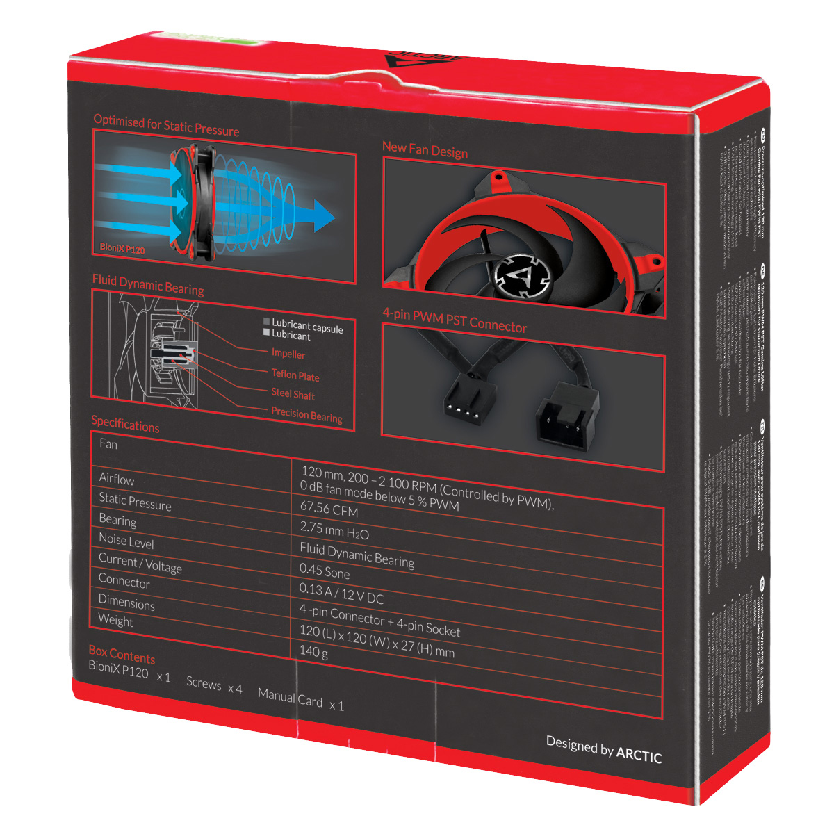 ARCTIC BioniX P120 (Red) – Pressure-optimised – image 7