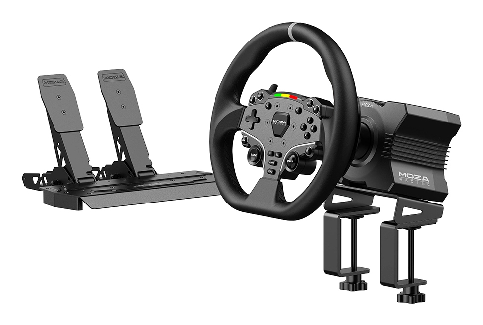 MOZA Racing RS20 R5 Racing Simulator Bundle Pack (R5 Direct Drive wheelbase, ES Steering Wheel, SR-P Lite Pedal)