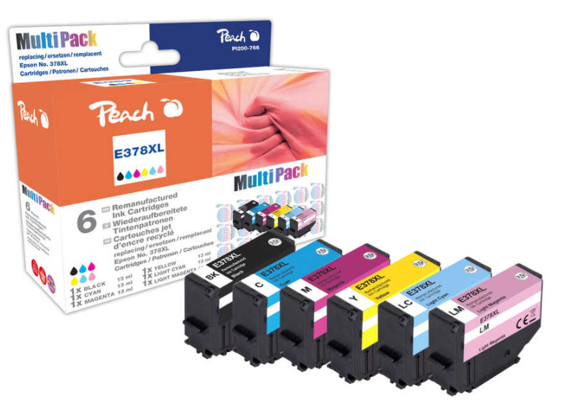Peach 320925 ink cartridge 6 pc(s) Compatible Black, Cyan, Light Cyan, Light magenta, Magenta, Yellow
