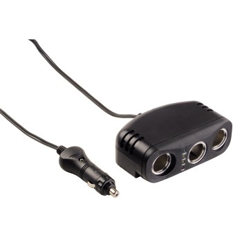 Hama 3-way Distributor for Cigarette Lighter Socket, 12V, 8A, LED