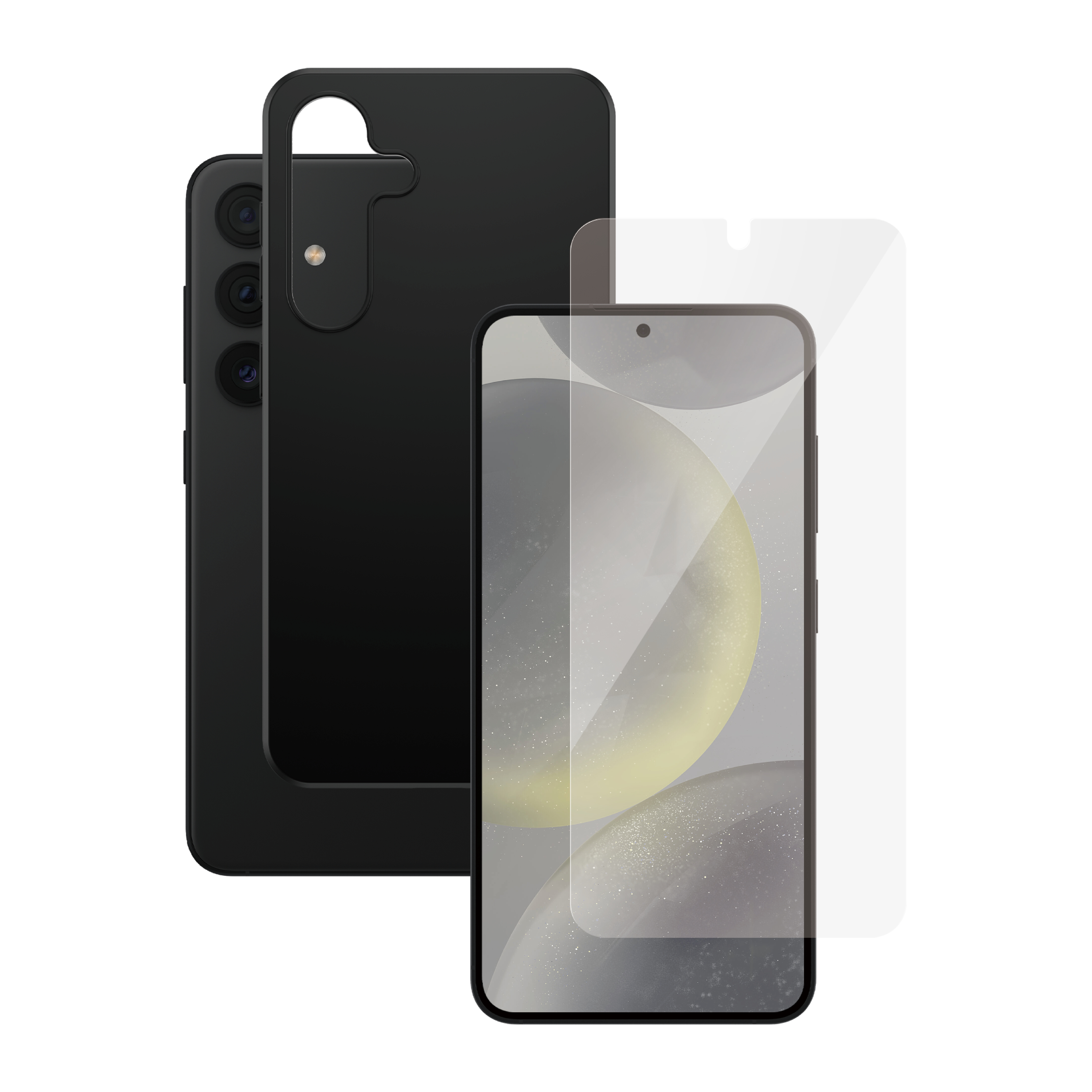 PanzerGlass SAFE. by 2-in-1 Galaxy S24 black Case*BULK Pellicola proteggischermo trasparente Samsung 50 pz