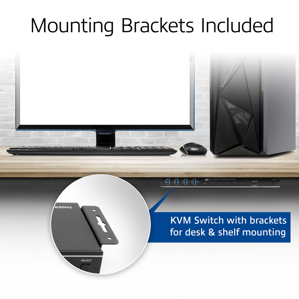 ACT 4-Port DisplayPort 4K@60Hz KVM switch – image 7