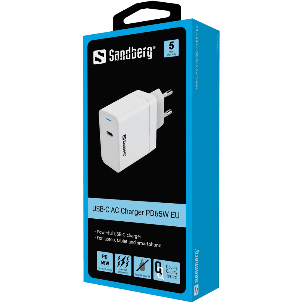 Sandberg USB-C AC Charger PD65W EU – image 3