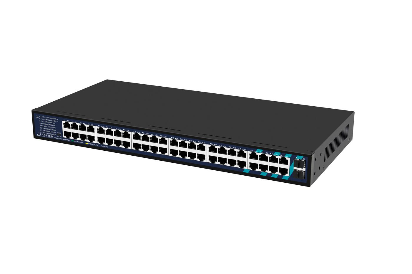Lanview LVN-1UMOUNT-48PORT-2SFP-1G network switch Unmanaged Gigabit Ethernet (10/100/1000) – image 3