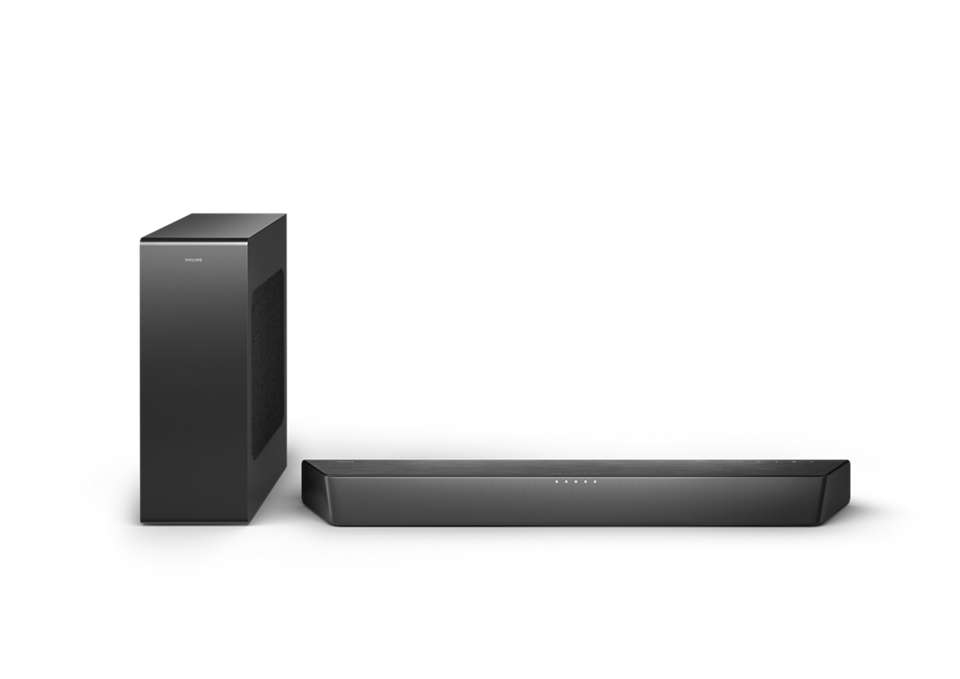 Philips B7207 2.1 soundbar med trådløs subwoofer