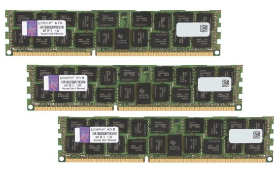 Kingston Technology 24GB(3 x 8GB) 1066MHz DDR3 ECC CL7 DIMM