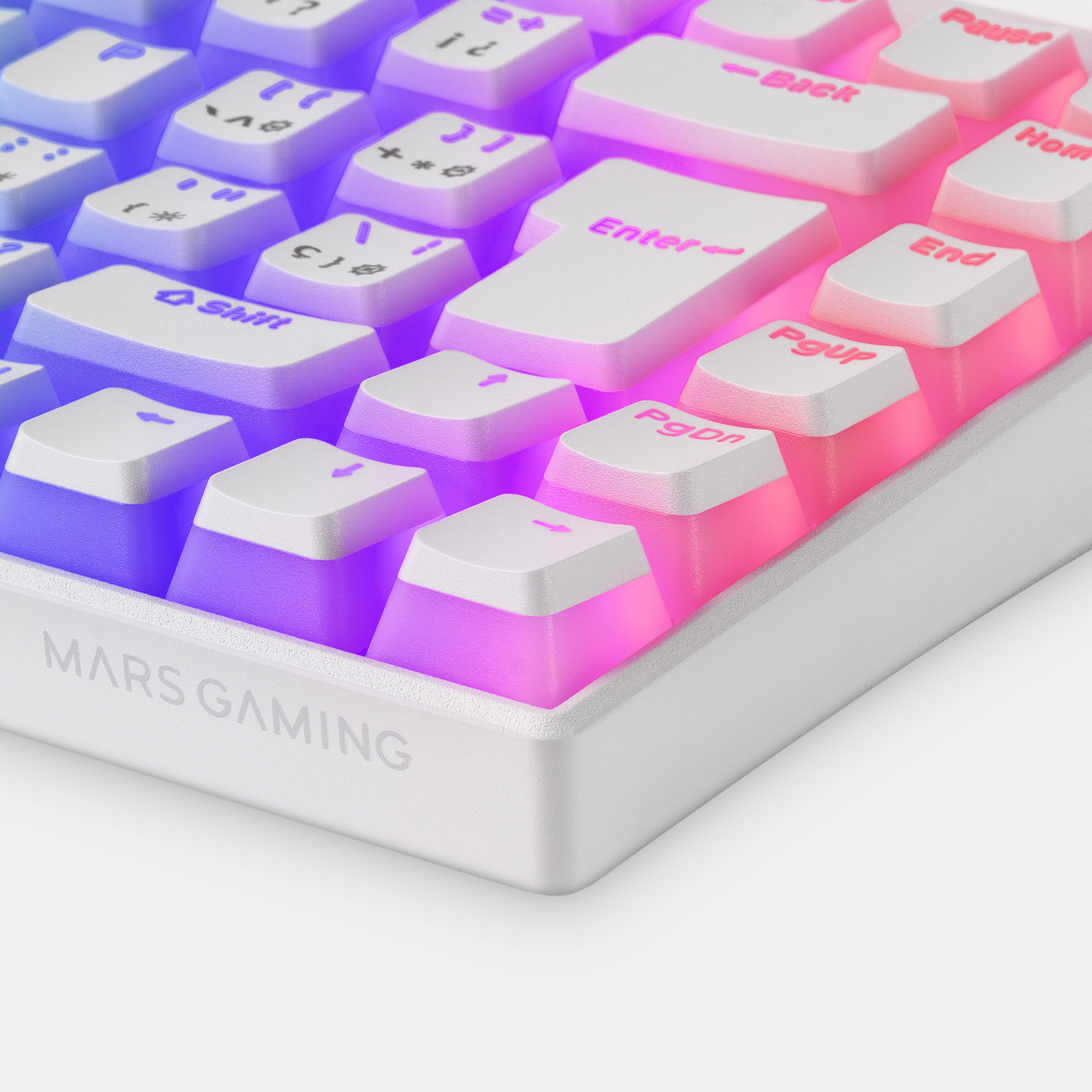 Mars Gaming MKCLOUD Wireless RGB Keyboard White Switch Red Portuguese – image 2
