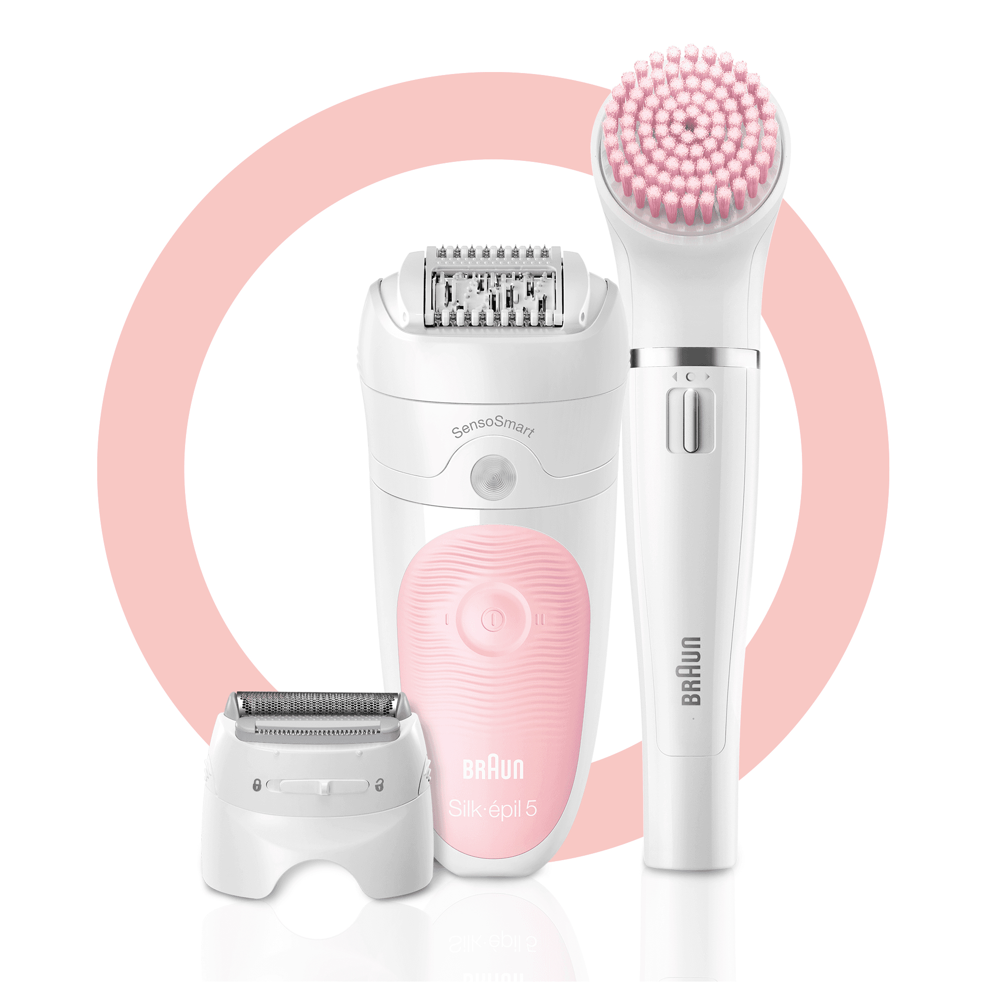 Braun Silk-épil 5 Wet&Dry Silk-épil Beauty Set 5 5-885 Starter 4-in-1 Cordless Wet & Dry Hair Removal - Epilator, Shaver, Trimmer, Face Cleanser – image 3