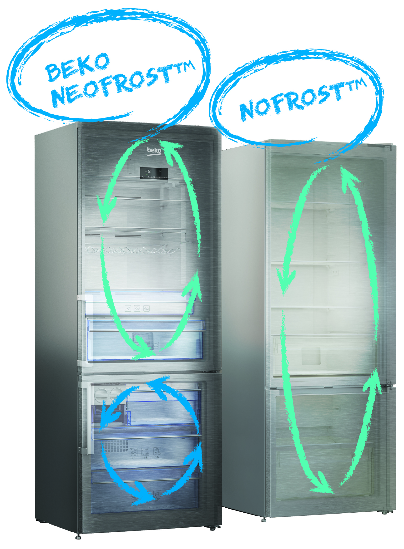 Beko GN1416220CX side-by-side refrigerator Freestanding – image 9