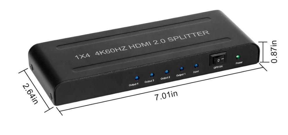 Microconnect MC-HMSP104S video splitter DisplayPort 4x HDMI – image 5