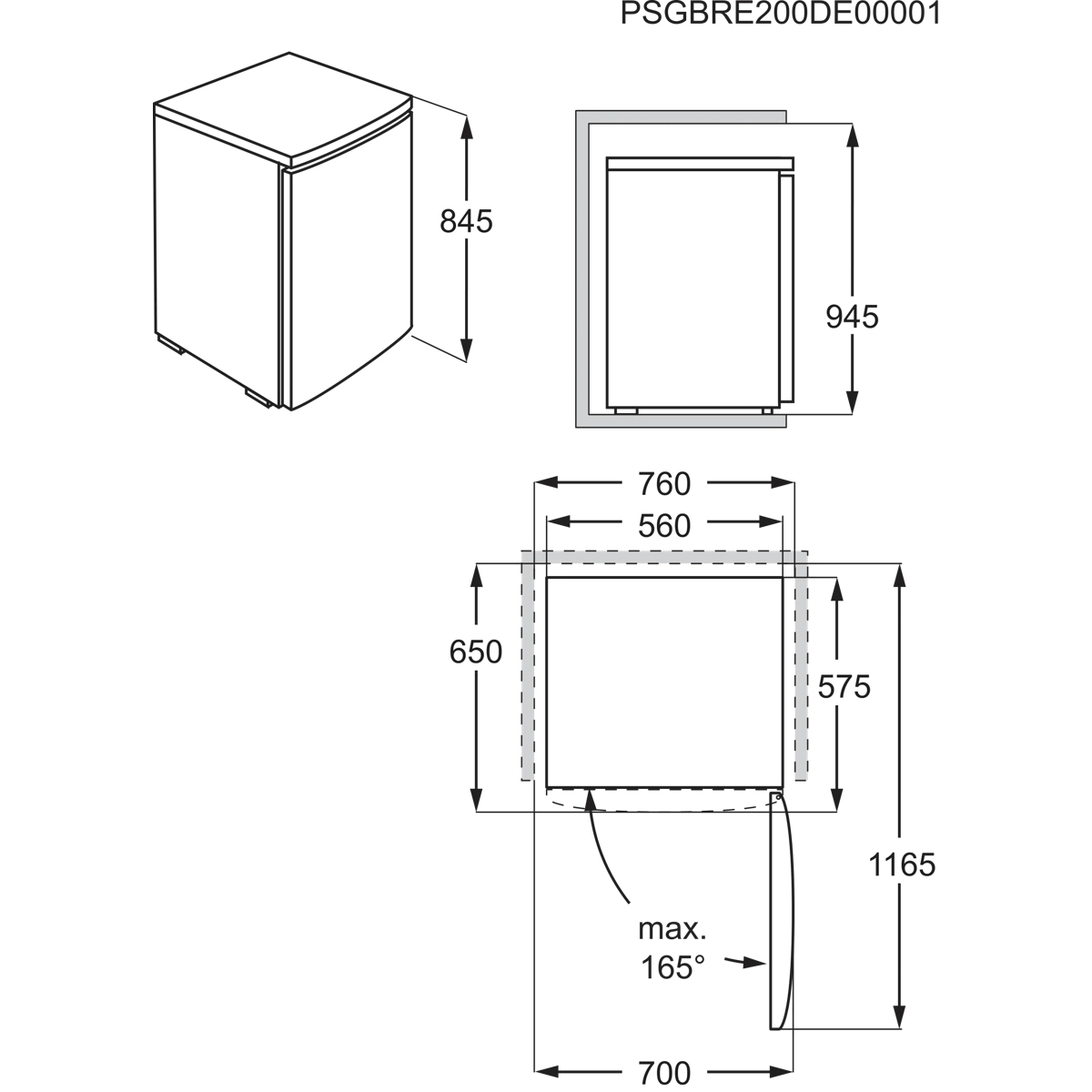 Electrolux LXB1AE13W0 fridge Freestanding – image 8