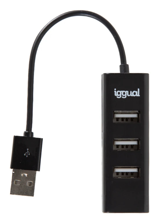 iggual HUB-A-4p USB 2.0 480 Mbit/s Black – image 2