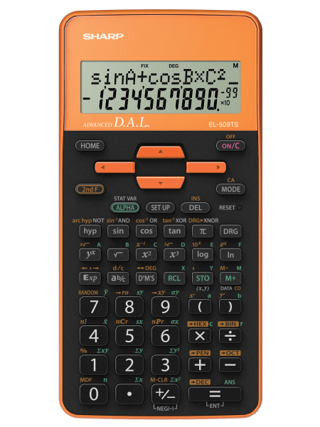 Sharp EL-509TS calculator Pocket Scientific Black, Orange