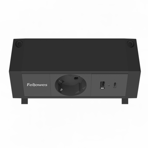 Fellowes Strommodul Schreibtisch 1xSteckdose,USB-A,USB-C sch Steckdosenleisten